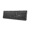 Natec Keyboard TROUT SLIM, USB, US layout, black