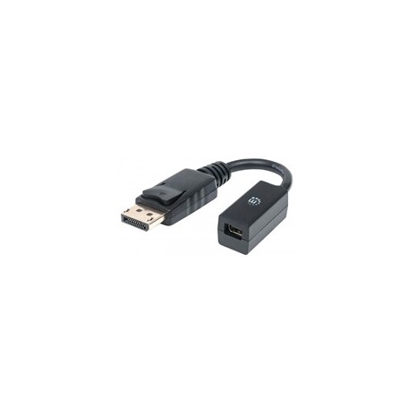 MANHATTAN adaptér DisplayPort Male to Mini DisplayPort Female, 15 cm, černý