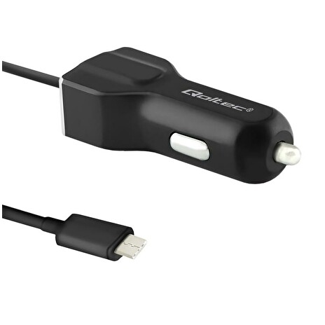 Qoltec Car charger | 12V-24V | 5V/3.4A | USB + USB typC