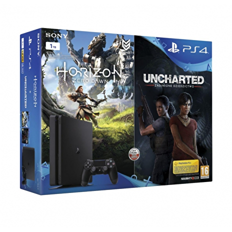 Sony Playstation 4 Slim 1TB + Horizon Zero Dawn + Uncharted: The Lost Legacy