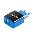 Natec Extreme Media Univerzálni USB nabíječka 230V USB 5V/2,1A, 2port,black-blue