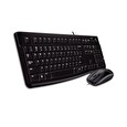 Logitech set MK120/ Drátová klávesnice + myš/ USB/ CZ/ černý