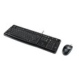 Logitech set MK120/ Drátová klávesnice + myš/ USB/ CZ/ černý