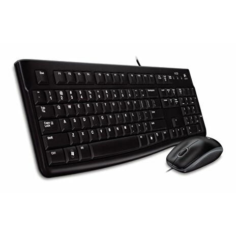 LOGITECH set MK120/ Drátová klávesnice + myš/ USB/ CZ/ černý