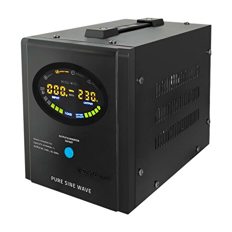 Qoltec Inverter/ Emergency power supply Pure Sine Wave 300W 500VA LCD black