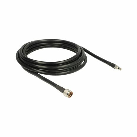DeLOCK CFD400 LLC400 low loss - Kabel antény - N konektor (Z) do RP-SMA (Z) - 5 m - koaxiál - černá