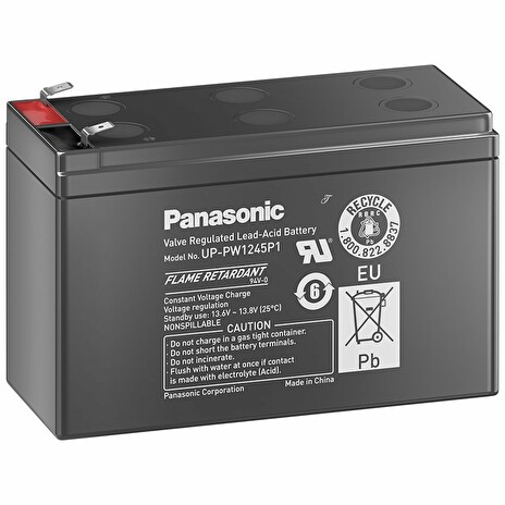 PANASONIC olověná baterie UP-PW1245P1 do UPS AEG/APC/EATON/ 12V/ 9Ah/ životnost 10-12let/ Faston 250