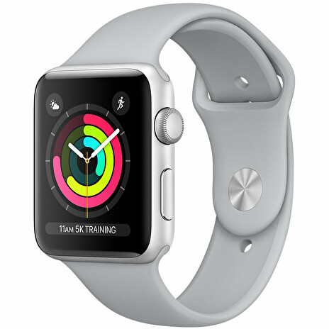 Apple Watch Series 3 GPS, 42mm Silver Aluminium Case with Fog Sport Band