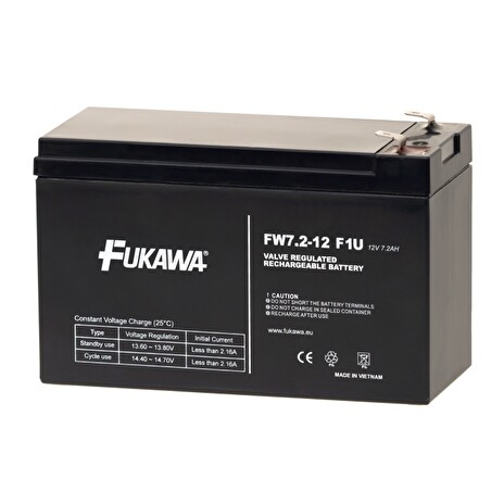 Akumulátor FUKAWA FW 7.2-12 F1U (12V 7,2Ah) faston 4,8mm