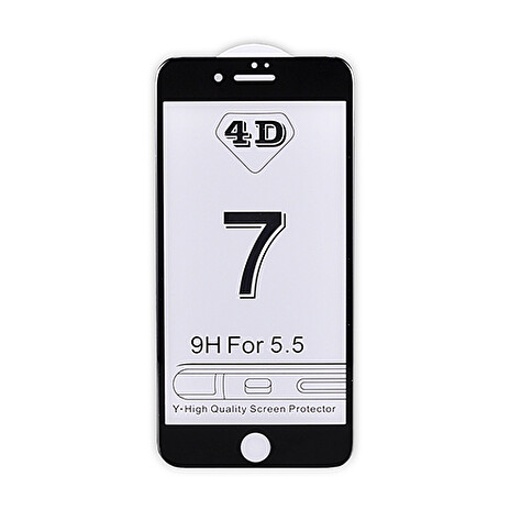 4D tvrzené sklo Apple iPhone 7 Plus Black (FULL GLUE)