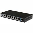 MaxLink PSAT-9-8P-250 PoE switch, 9x LAN/8x PoE, 802.3af/at, PoE až 250m, 96W, 10/100Mbps