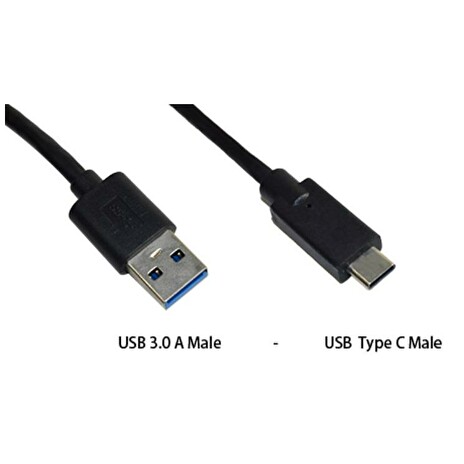 MSONIC USB kabel 3.0 A - USB-C M/M 1m, Přenos a Nabíjení, MLU660K černý