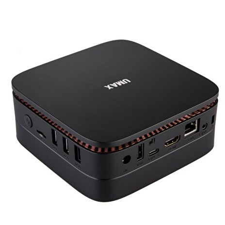 UMAX Mini PC U-Box J34/ J3455/ 4GB/ 32GB Flash/ SD slot/ HDMI/ 3x USB 3.0/ 2x USB 2.0/ BT/ Wi-Fi/ LAN/ W10 home/ černý