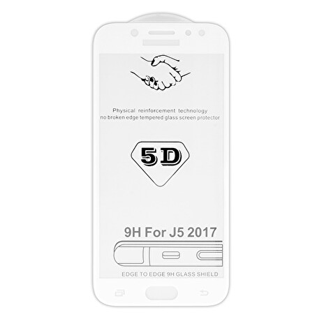 5D tvrzené sklo Samsung Galaxy J5 2017 (J530) White (FULL GLUE)