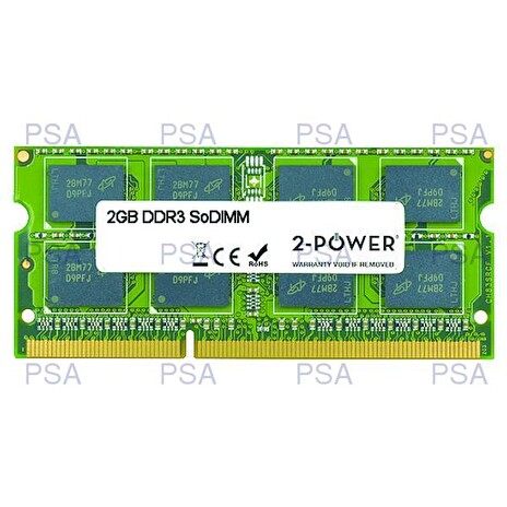 2-Power 2GB PC3-10600S 1333MHz DDR3 CL9 SoDIMM 1Rx8 (DOŽIVOTNÍ ZÁRUKA)