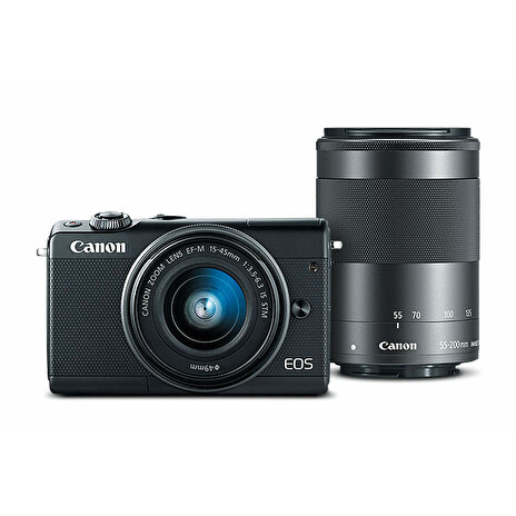 Canon EOS M100 černé + M15-45 S + M55-200S