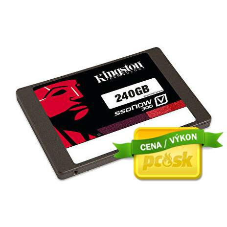 Kingston SSDNow V300 SSD 240GB SATA III 2.5" MLC 7mm (čtení/zápis: 450/450MB/s; 85/43K IOPS)