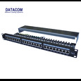 DATACOM Patch panel 24p.CAT6 1U 3x8 LSA, STP 19" černý s vyvázáním