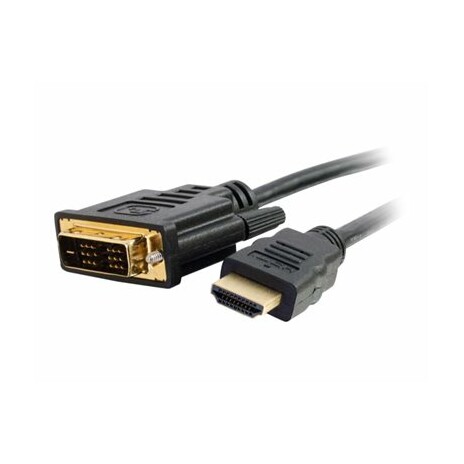 C2G 3m HDMI to DVI Adapter Cable - DVI-D Digital Video Cable - Video kabel - jeden spoj - DVI-D (M) do HDMI (M) - 3 m - dvojnásobně stíněný - černá