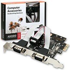 AXAGO - PCEA-S2 PCI-Express adapter 2x seriový port + LP