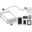 iTec USB Smart Charger 5 Port 40W / 8A, také pro iPad/iPhone, Samsung telefony a tablety na všech USB portech - rozbalen