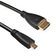 4World Kabel HDMI - Micro HDMI High Speed s Ethernet (v1.4), 3D, HQ, BLK, 1.8m