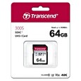 Transcend SDXC karta 64GB 300S, UHS-I U3 V10 (R:100/W:25 MB/s)