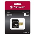 Transcend MicroSDHC karta 8GB 500S, UHS-I U1 + adaptér