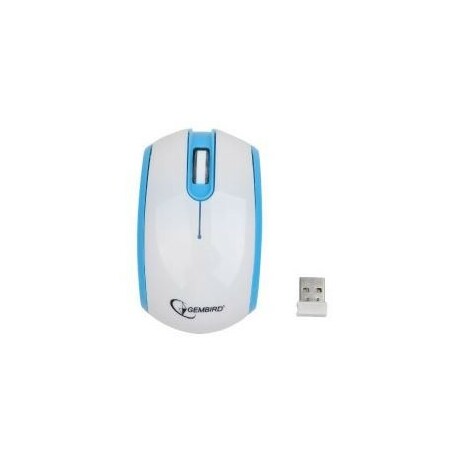 GEMBIRD bezdrátová myš 2.4Ghz, USB, modrá-bílá