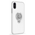 PURO ochranný obal pro Apple iPhone X s magnetickým kroužkem, bílá