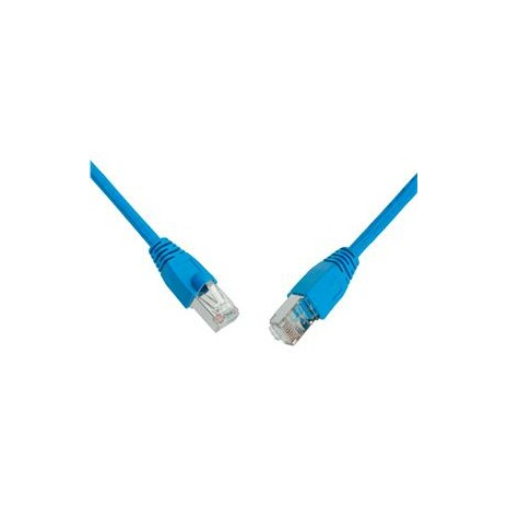 SOLARIX patch kabel CAT6 SFTP PVC 0,5m modrý snag-proof
