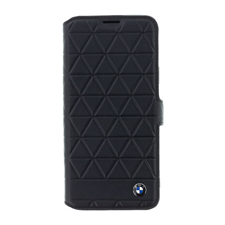 BMFLBKS9LHEXBK BMW Hexagon Leather Book Case Black pro Samsung G965 Galaxy S9 Plus