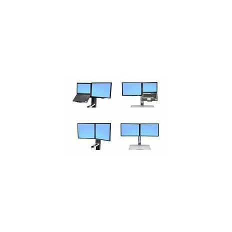 Ergotron WorkFit Convert-to-Dual Kit from LCD & Laptop, for WorkFit-S or WorkFit-C - Montážní sada - velikost obrazovky: 22" - pro P/N: 24-196-055, 33-340-200