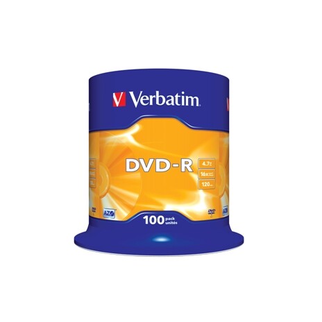 Verbatim DVD-R 4,7GB 16x, 100ks - média, spindle