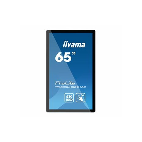 iiyama ProLite TF6538UHSC-B1AG - 65" Třída (64.5" zobrazitelný) LED displej - interaktivní digital signage - s dotyková obrazovka (multi touch) - 4K UHD (2160p) 3840 x 2160 - matná čerň